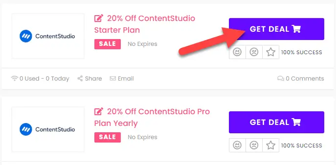 ContentStudio Coupons