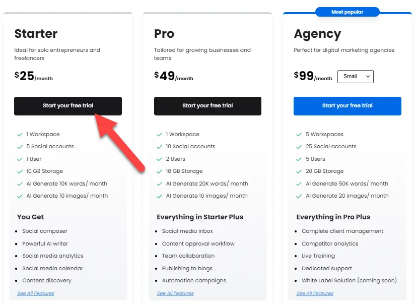 ContentStudio Pricing