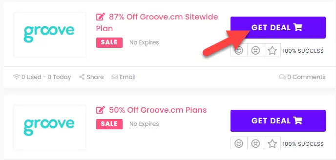Groove Coupons