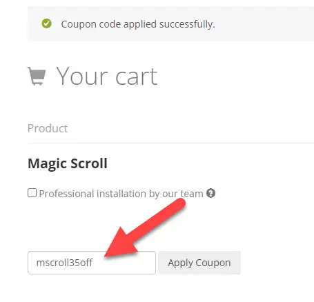 Magic Toolbox Coupon Applied