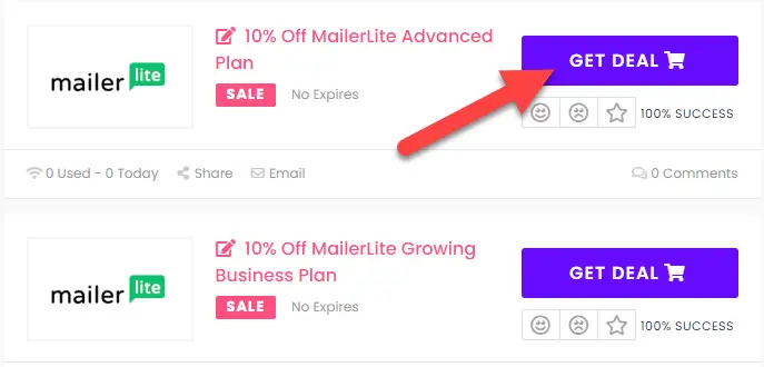 MailerLite Coupon Codes