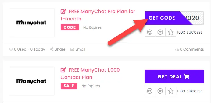ManyChat Coupon Codes