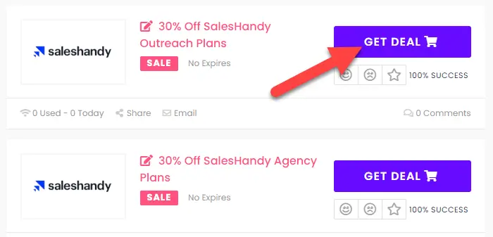 SalesHandy Coupon Codes