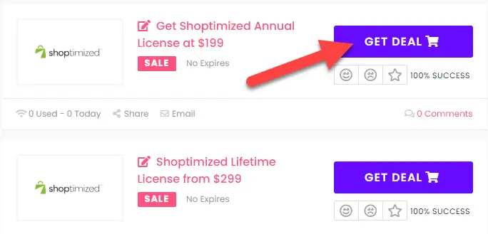 Shoptimized Coupon Codes