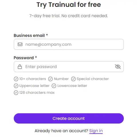Trainual Signup