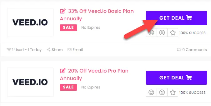 Veed.io Coupons