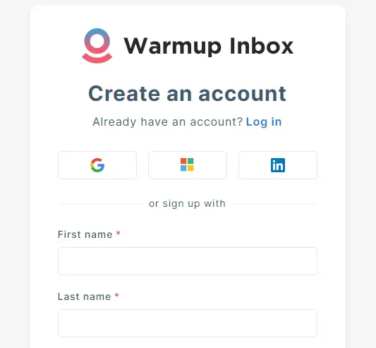 Warmup Inbox Signup