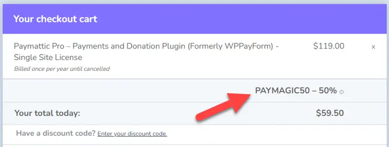 WP Manage Ninja Coupon Applied