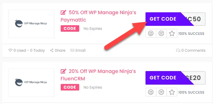 WP Manage Ninja Coupon Codes