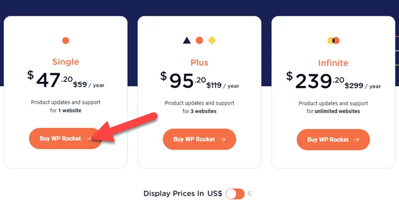 WP Rocket Pricing
